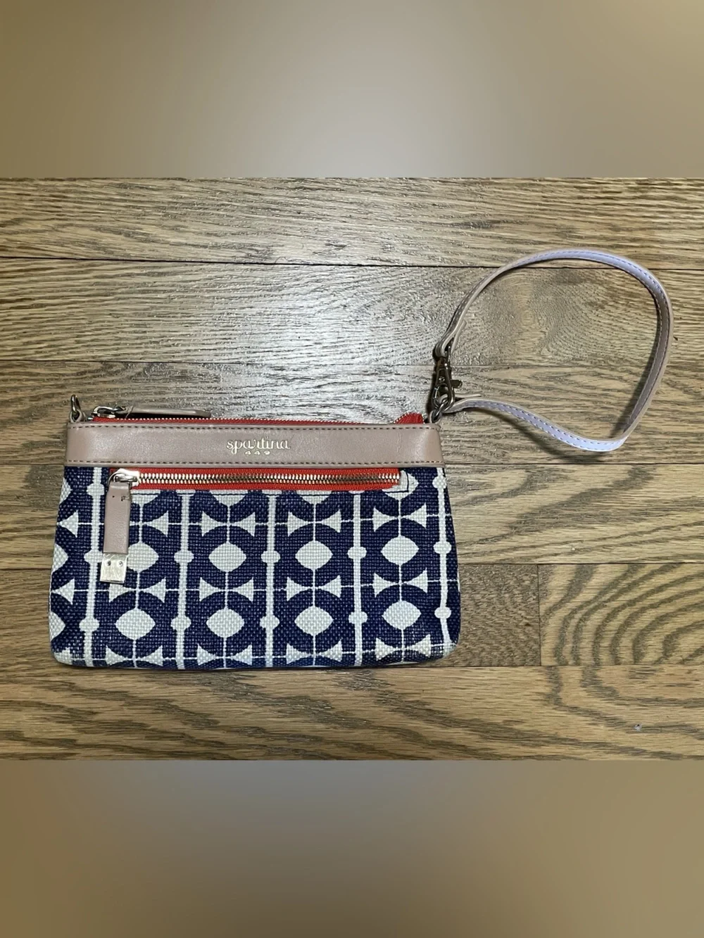 Spartina 449 May River Lillie Duo Mini Shoulder Bag Wristlet Navy Cream